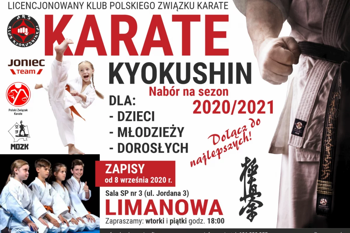 ARS KLUB KYOKUSHINKAI – JONIEC Team ogłasza nabór do sekcji Karate Kyokushin