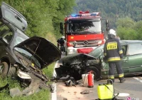 Muszyna – zderzenie dwóch samochodów osobowych - zdjęcie główne