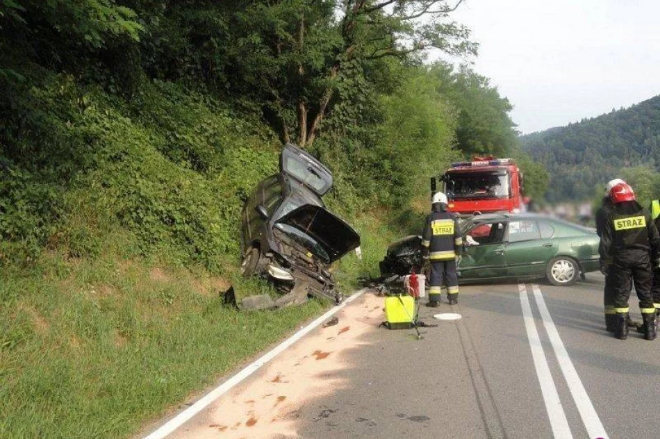 Muszyna – zderzenie dwóch samochodów osobowych - zdjęcie 3