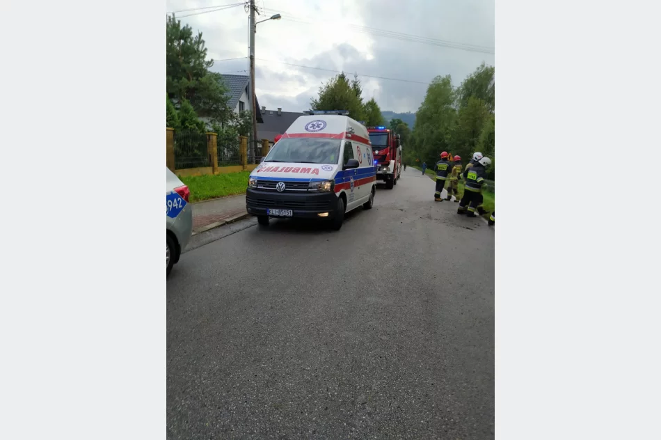 Dachował samochód, poszkodowane dwie osoby - zdjęcie 2