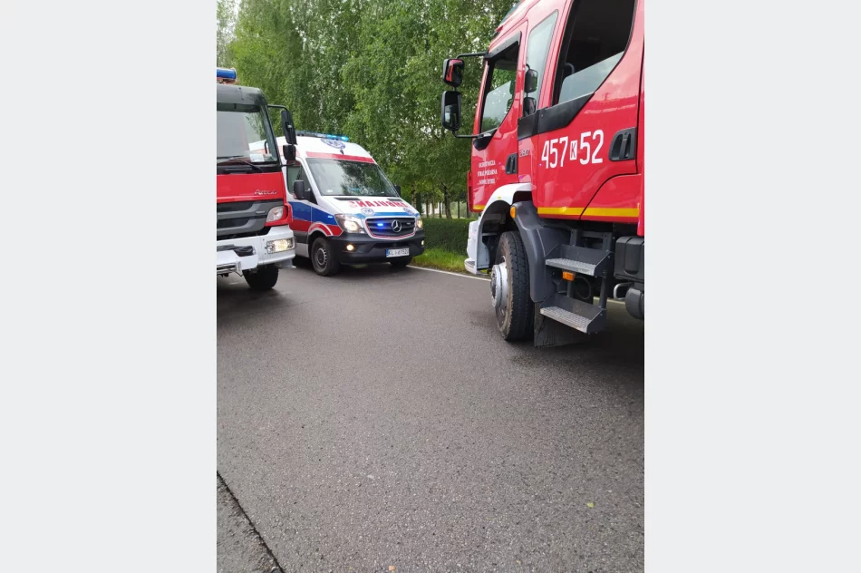 Dachował samochód, poszkodowane dwie osoby - zdjęcie 3