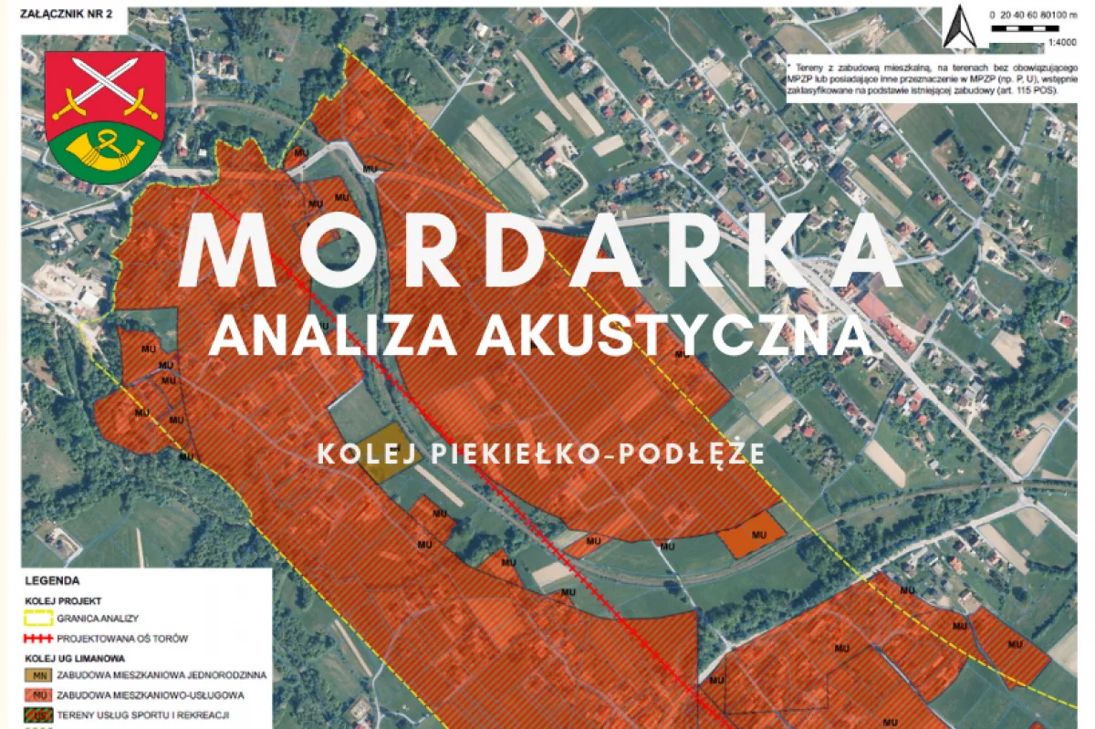 Mordarka - analiza akustyczna - kolej Piekiełko-Podłęże