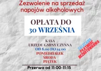 Opłata za korzystanie z zezwoleń na sprzedaż napojów alkoholowych - termin do 30 września - zdjęcie główne