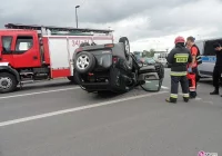 Nowy Sącz, Aleje Józefa Piłsudskiego - zderzenie dwóch samochodów - zdjęcie główne