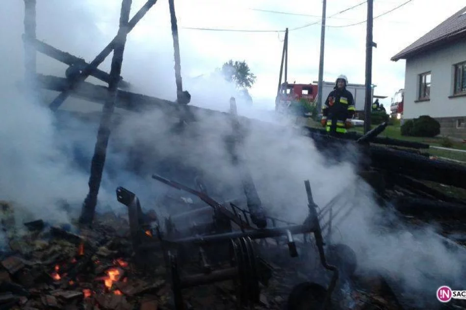 Myślec - spłonęła stodoła - zdjęcie 2