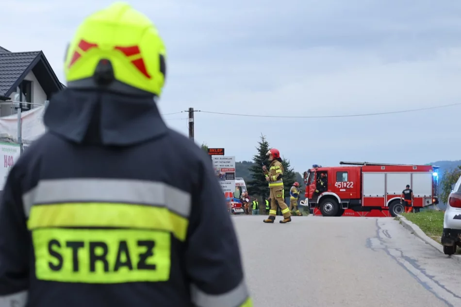 Poważne obrażenia motocyklisty, na pomoc LPR - zdjęcie 2