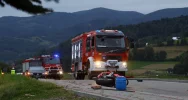 Poważne obrażenia motocyklisty, na pomoc LPR - zdjęcie 3