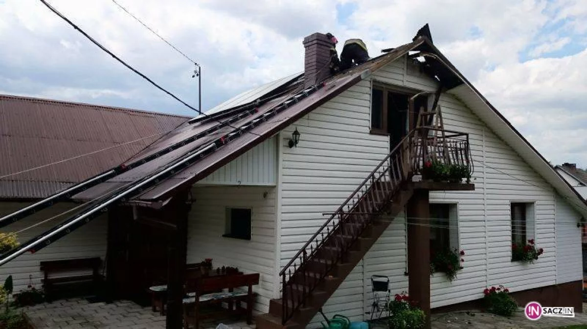 Rytro - pożar drewnianego domu jednorodzinnego