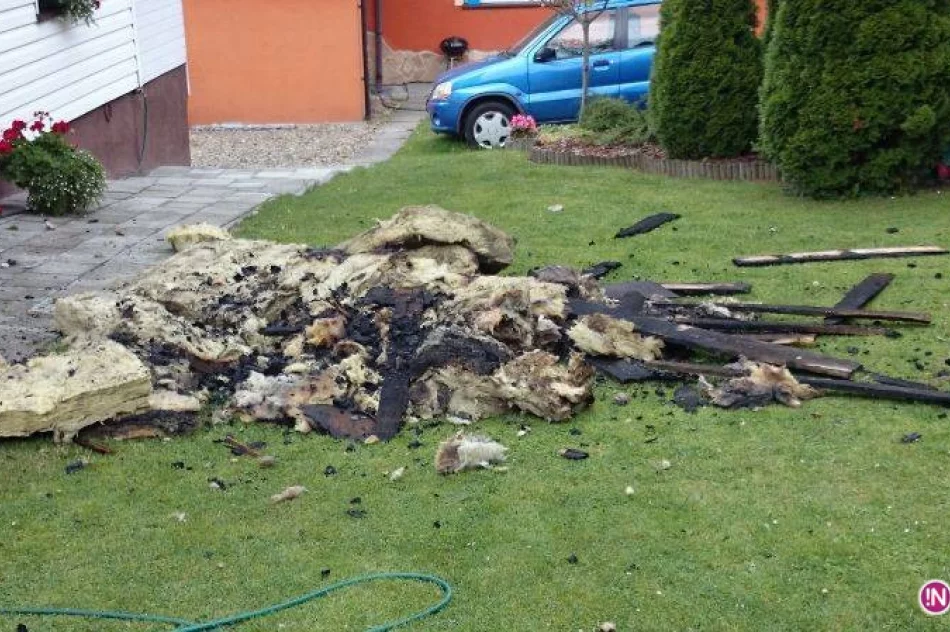 Rytro - pożar drewnianego domu jednorodzinnego - zdjęcie 3
