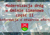Modernizacja dróg w Gminie Limanowa część II – informacja z otwarcia ofert - zdjęcie główne