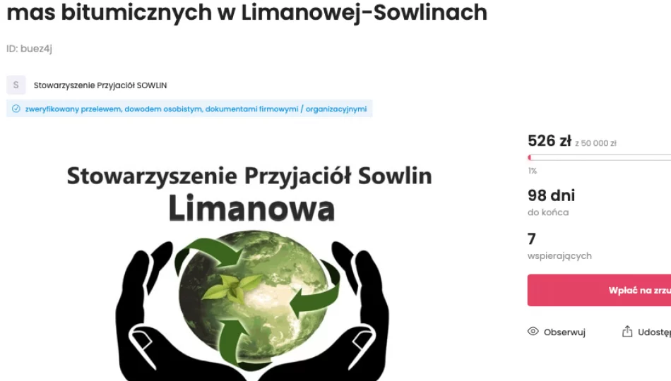 Stowarzyszenie, które sprzeciwia się otaczani, zbiera pieniądze na działalność - zdjęcie 1