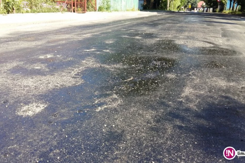 Ulica 'rozpłynęła' się w słońcu. Znów tworzą się dziury - zdjęcie 2