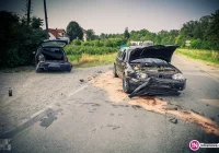 Zderzenie podczas wyprzedzania. Jeden z kierowców trafił do szpitala - zdjęcie główne