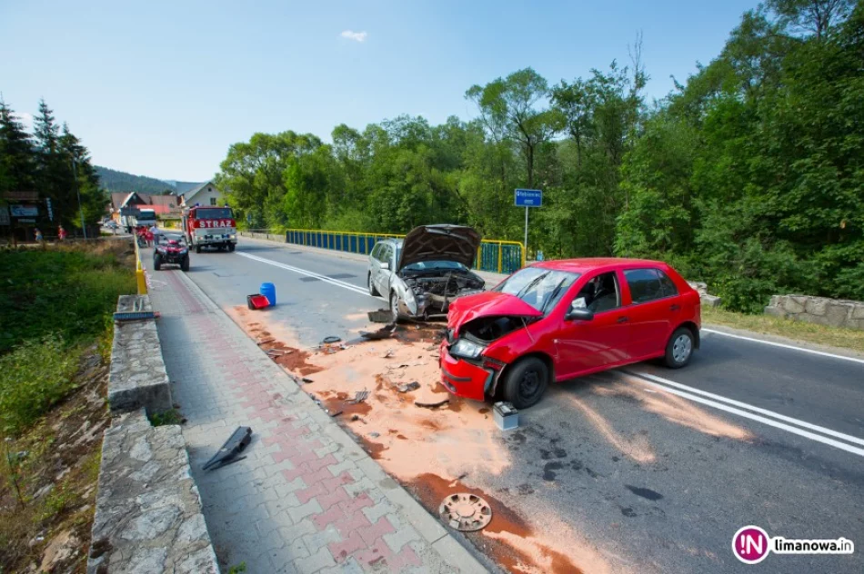 Czołowe zderzenie samochodów. Poszkodowane dzieci - zdjęcie 2