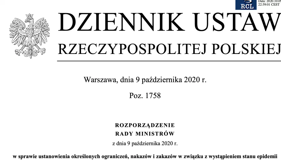 Nowe rozporządzenie w sprawie ustanowienia określonych ograniczeń -  część II (§ 24- § 33) - zdjęcie 1