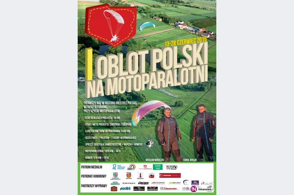 Historyczny przelot motoparalotnią wokół granic Polski - dziś nad regionem - zdjęcie 3