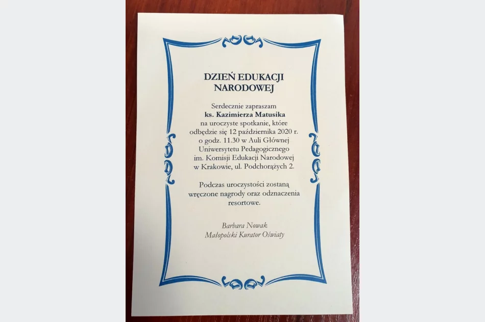 MEDAL KOMISJI EDUKACJI NARODOWEJ dla nauczyciela SP Nr 2 w Siekierczynie - zdjęcie 5