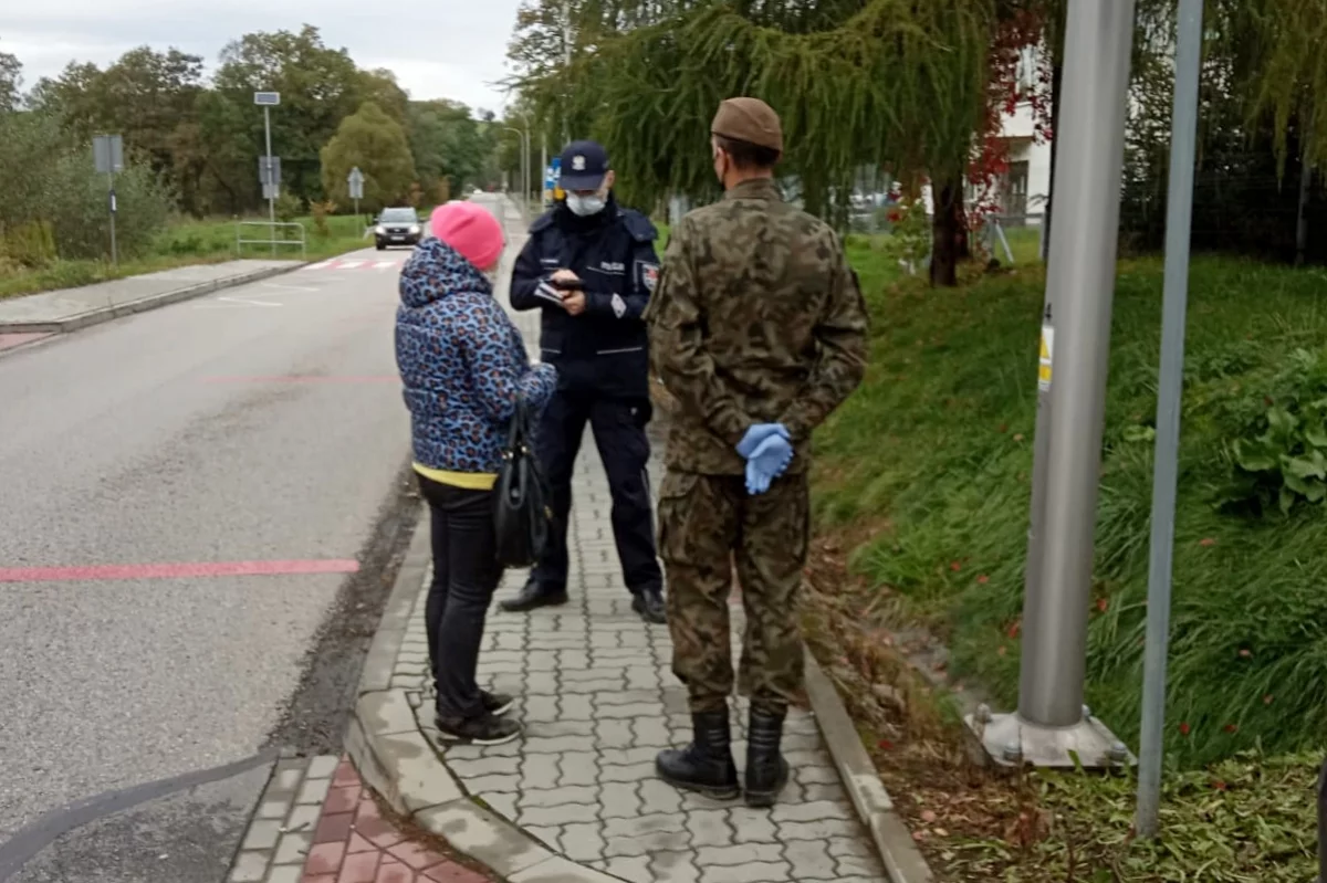 Wspólne działania policjantów i żołnierzy WOT na Limanowszczyźnie