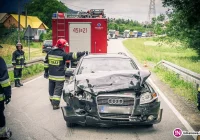Kierowca zjechał na lewy pas, doszło do czołowego zderzenia - zdjęcie główne
