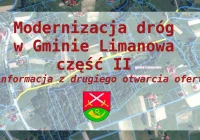 Modernizacja dróg w Gminie Limanowa część II – informacja z drugiego otwarcia ofert - zdjęcie główne