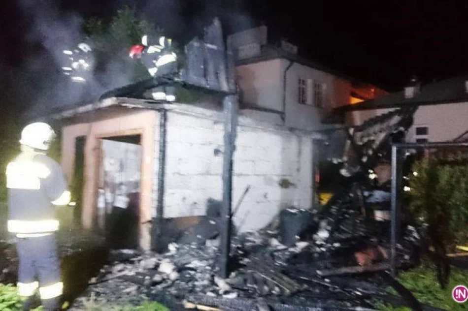Frycowa – pożar budynku gospodarczego - zdjęcie 2