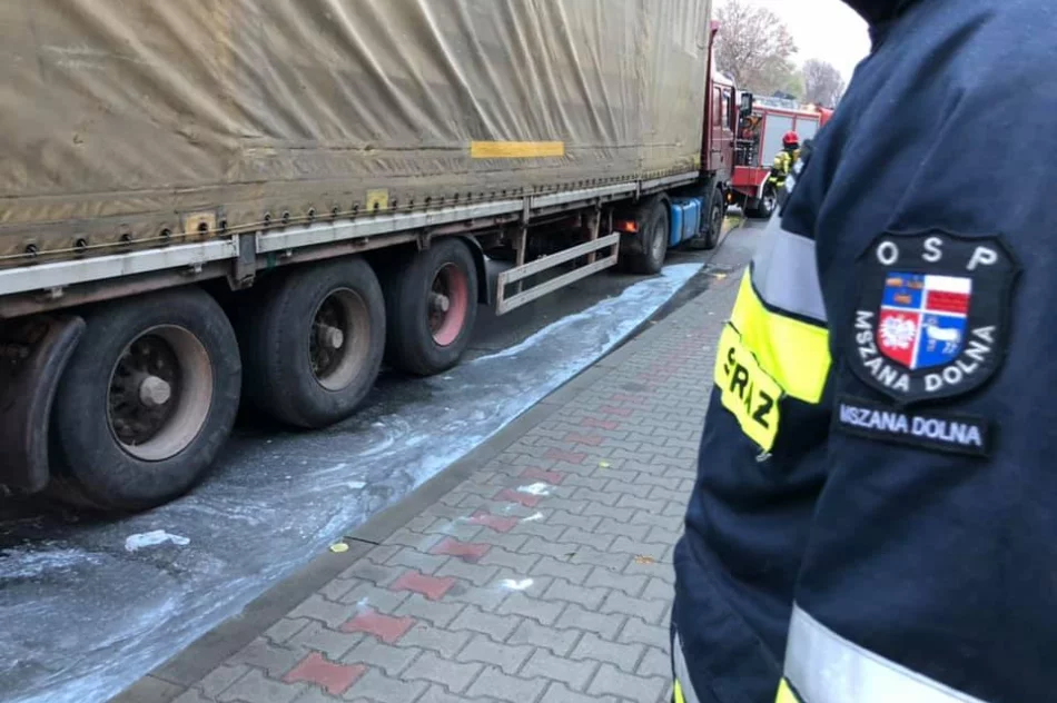 Wybuch opony w naczepie doprowadził do pożaru - zdjęcie 3