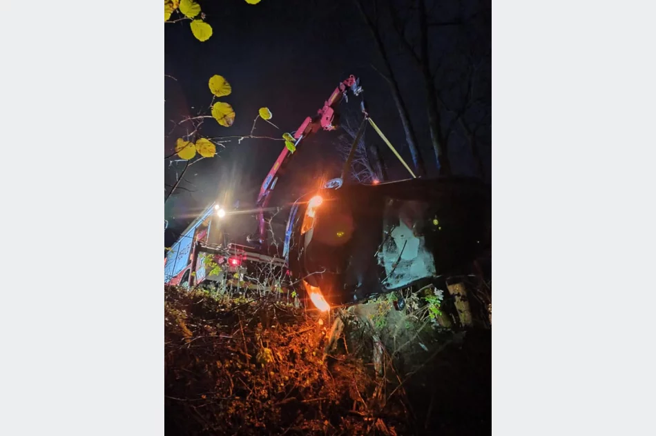 Samochód wpadł do rzeki, prowadził 20-letni kierowca - zdjęcie 2