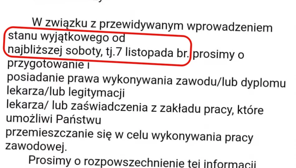 Lekarzom polecono przygotować się na "stan wyjątkowy". Izba kuriozalnie tłumaczy, że to... skrót myślowy - zdjęcie 1