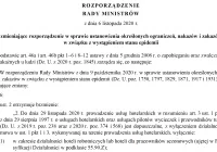 Nowe Rozporządzenie Rady Ministrów w sprawie obostrzeń dotyczących COVID (treść rozporządzenia) - zdjęcie główne
