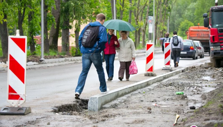 Potwierdziły się obawy: wszędzie błoto, więc chodzą ulicą - zdjęcie 1