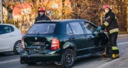 Zderzenie trzech aut na drodze powiatowej - zdjęcie 3