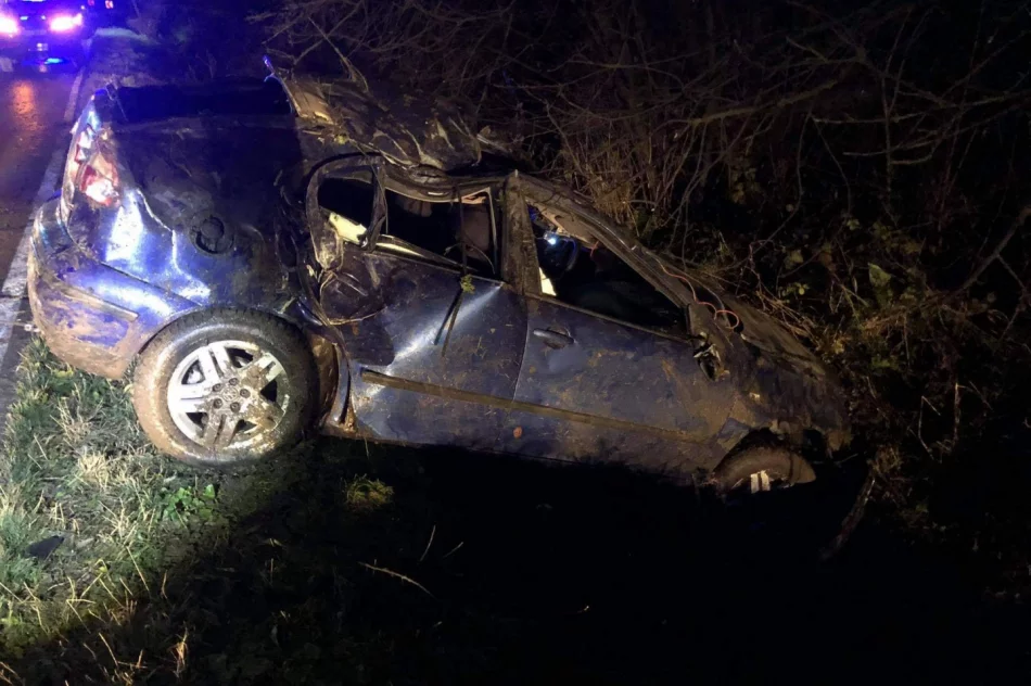 18-latek stracił panowanie, samochód dachował - zdjęcie 3