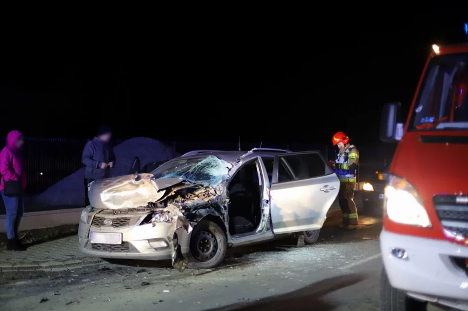 Samochód osobowy zderzył się z ciężarówką, jedna osoba trafiła do szpitala - zdjęcie 2