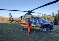 Mężczyzna ranny podczas wycinki drzew - z pomocą LPR - zdjęcie główne