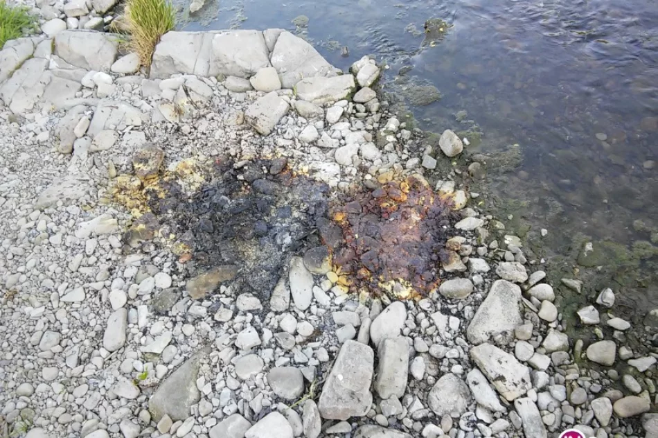 Lepka ciecz nad rzeką - ktoś wypalał m.in. przewody - zdjęcie 4