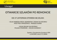 GPN otwiera szlaki po zakończeniu prac - zdjęcie główne
