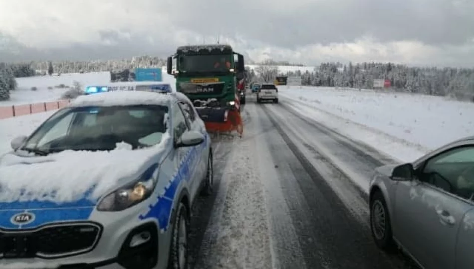 Zimowe warunki na drogach, policja apeluje - zdjęcie 1