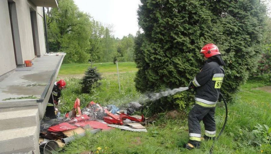 Nowy Sącz, ulica Zdrojowa - pożar kotłowni - zdjęcie 1