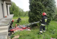 Nowy Sącz, ulica Zdrojowa - pożar kotłowni - zdjęcie główne