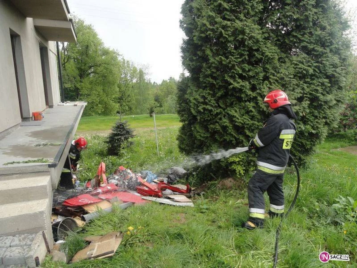 Nowy Sącz, ulica Zdrojowa - pożar kotłowni