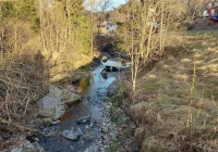 Strażacy zauważyli samochód, których dachował w korycie rzeki. Policja odnalazła kierowcę... w szpitalu - zdjęcie główne