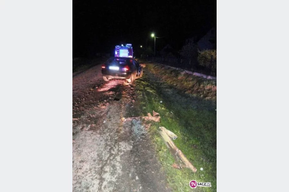 Auto wypadło z drogi, dwie osoby ranne! - zdjęcie 4