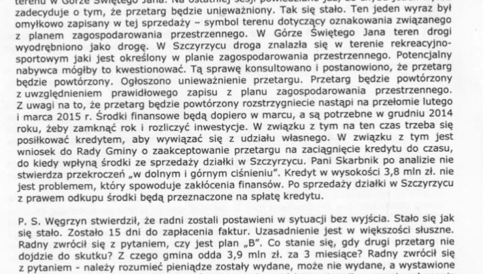 Sprzedaż działki 'nie na zawsze' jednak na spłatę kredytu - zdjęcie 1