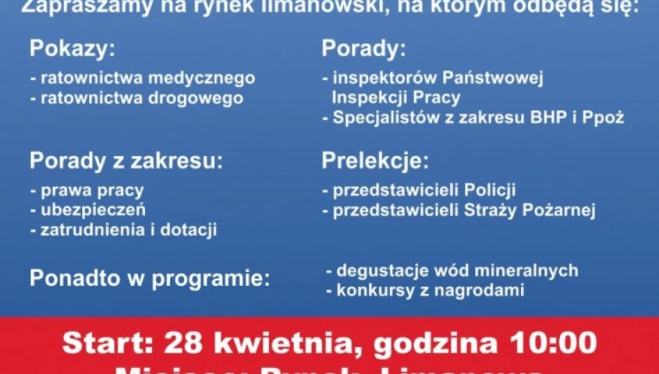 Porady, prelekcje, pokazy już we wtorek na Rynku w Limanowej - zdjęcie 1