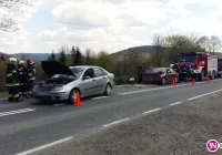 Zderzenie aut na DK 28. Kierowca nie wyhamował - zdjęcie główne