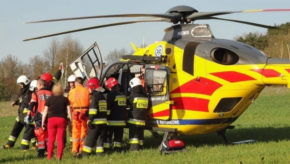 Witowice Dolne - człowiek przygnieciony przez ciągnik - zdjęcie 1