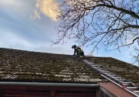 Skutki silnego wiatru - kilka uszkodzonych dachów, kilkanaście powalonych drzew - zdjęcie główne