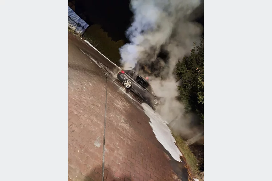 W nocy na parkingu spłonął samochód - zdjęcie 2