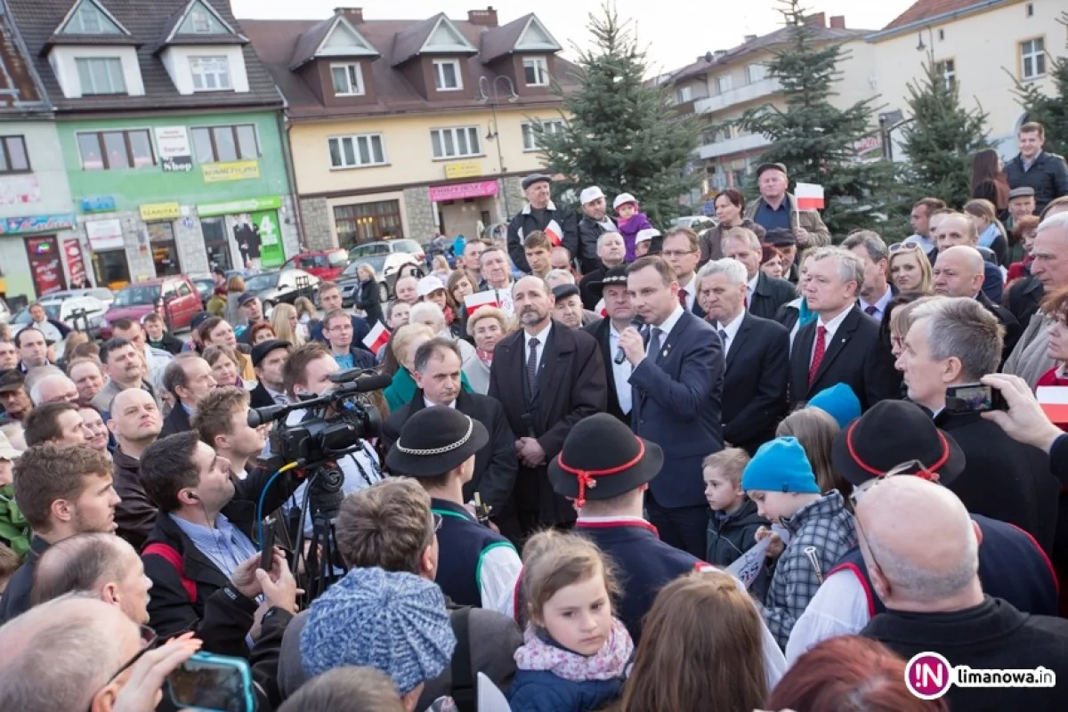 Prezydentura aktywna, odważna, ale rozważna - mówił Andrzej Duda w Limanowej