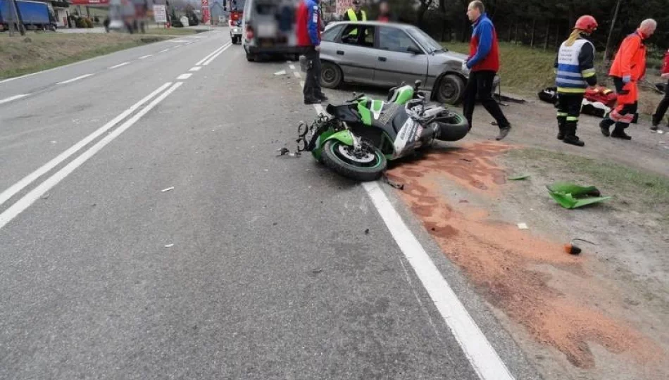 Pierwsze wypadki motocyklistów- policjanci apelują o rozwagę - zdjęcie 1